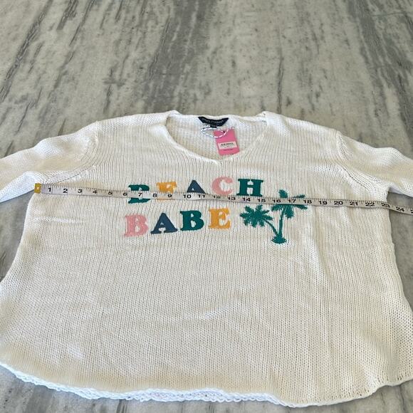 Simply Southern Beach Babe Sweater Size S/M Lightweight Knit Travel Slouchy - Picture 9 of 10
